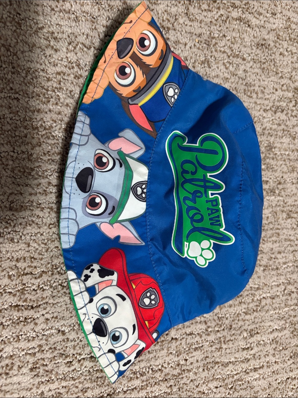 Paw Patrol Blue Kids Bucket Hat with Multi-Color Character Print